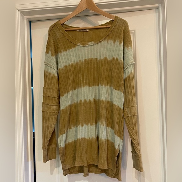 We The Free Sweaters - We The Free Brown and Green Striped Sweater